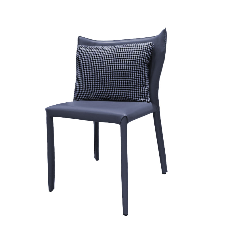 Faux Leather Kitchen Dining Armless Chair Wingback Side Chair