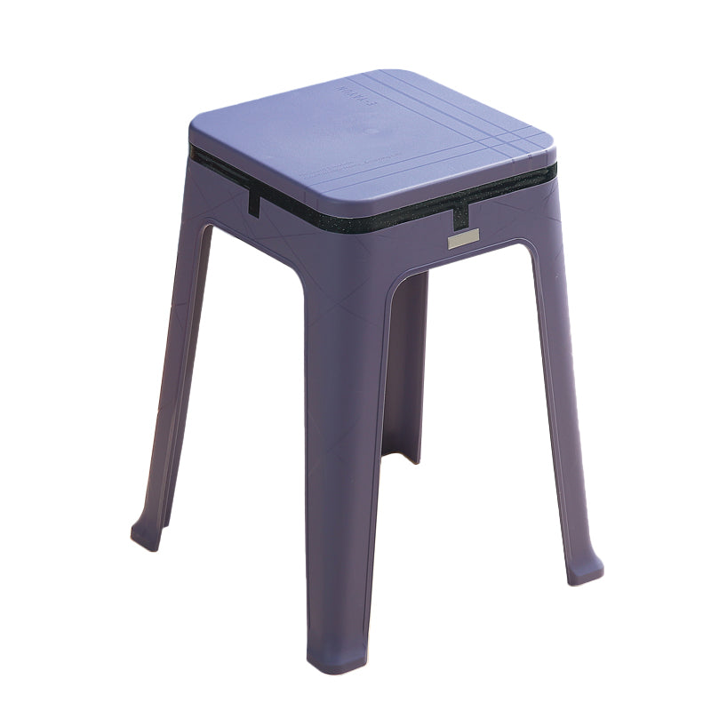 Glam Indoor-Outdoor Backless Dining Chair Plastic Stackable Side Chair