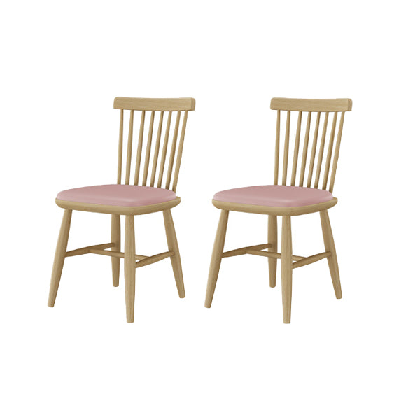 Contemporary Kitchen Dining Side Chair Slat Back Side Chair with Wood Legs
