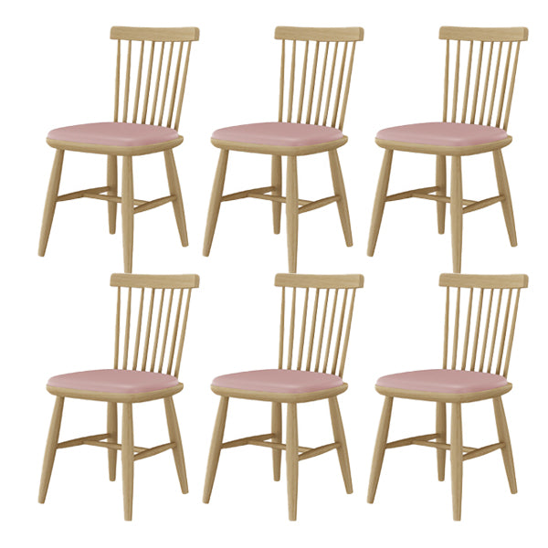 Contemporary Kitchen Dining Side Chair Slat Back Side Chair with Wood Legs