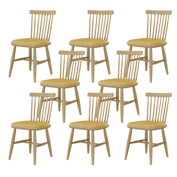 Contemporary Kitchen Dining Side Chair Slat Back Side Chair with Wood Legs