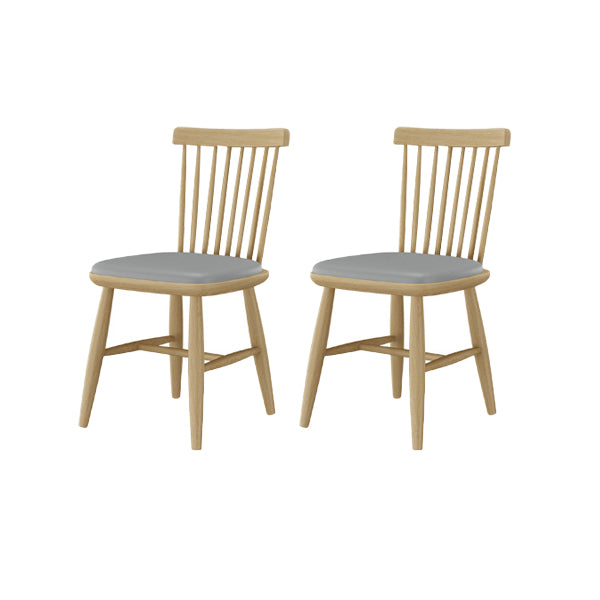 Contemporary Kitchen Dining Side Chair Slat Back Side Chair with Wood Legs