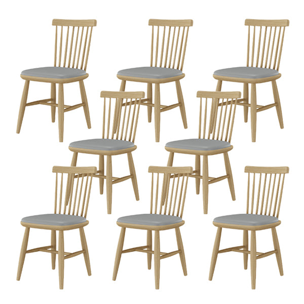 Contemporary Kitchen Dining Side Chair Slat Back Side Chair with Wood Legs