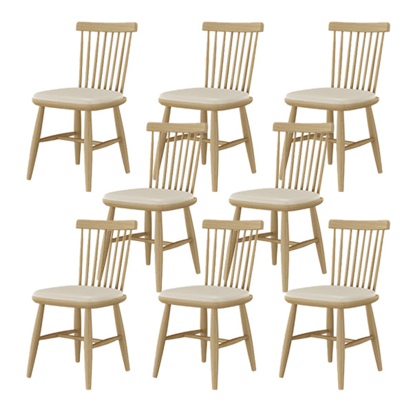 Contemporary Kitchen Dining Side Chair Slat Back Side Chair with Wood Legs