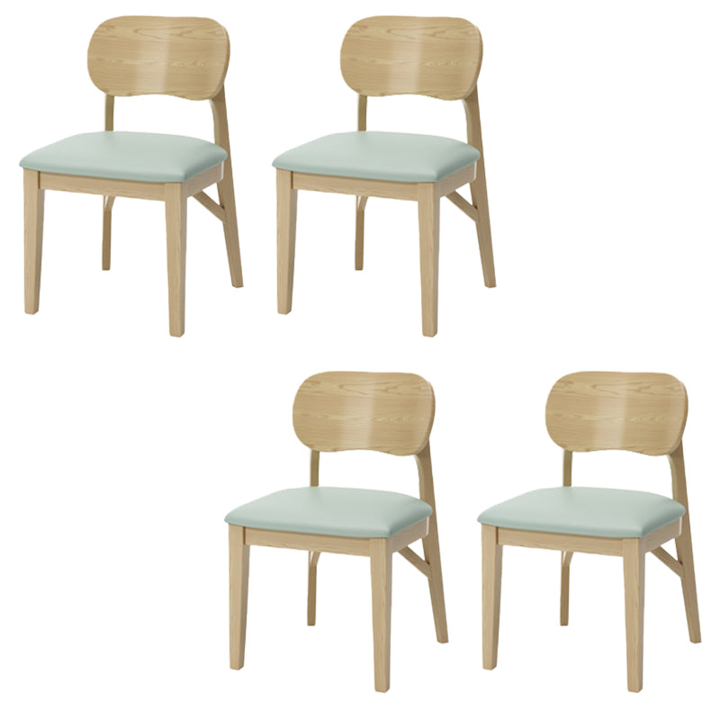 Wood Kitchen Dining Side Chair Upholstered Armless Dining Chairs