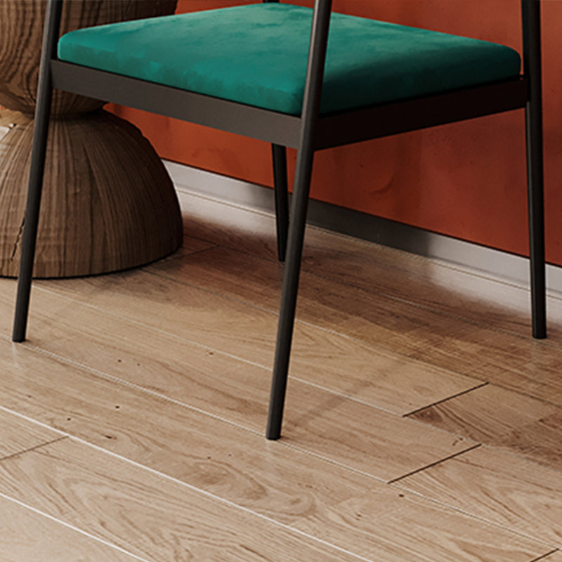 Contemporary Metal Frame Dining Armchair Upholstered Velvet Arm Chair for Home