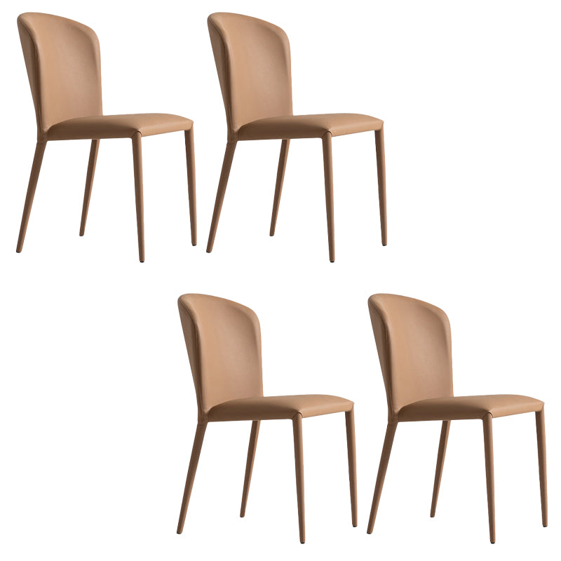 Faux Leather Kitchen Dining Armless Chair Upholstered Dining Chair