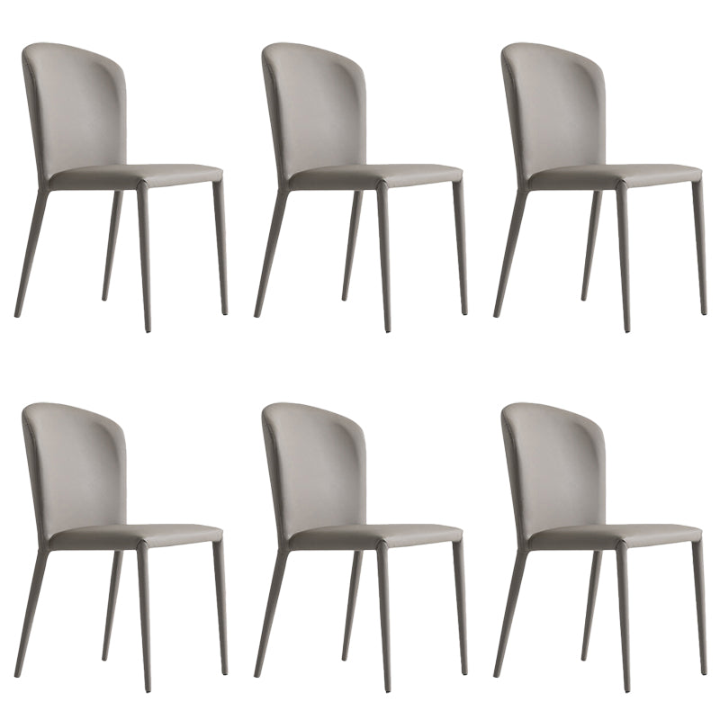 Faux Leather Kitchen Dining Armless Chair Upholstered Dining Chair