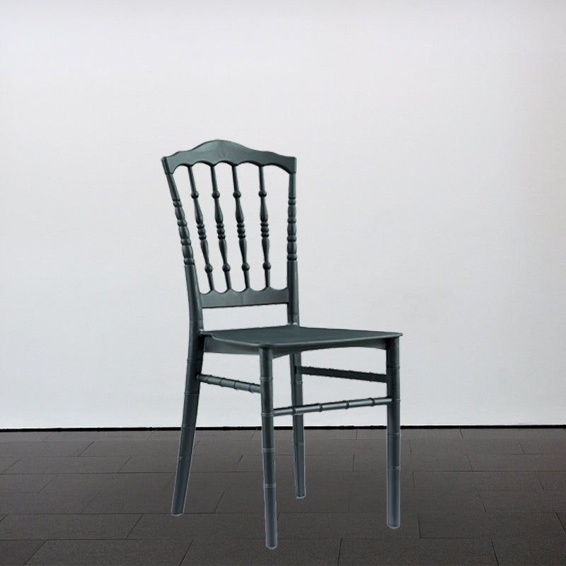 Glam Kitchen Dining Side Chair Plastic Armless Chair Windsor Back Side Chair