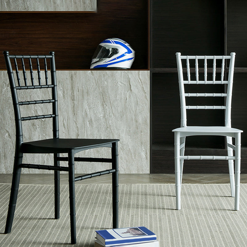 Glam Kitchen Armless Dining Side Chairs Stacking Side Chairs