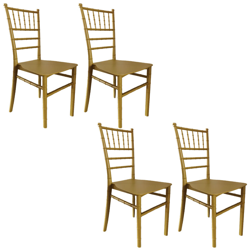 Glam Kitchen Armless Dining Side Chairs Stacking Side Chairs