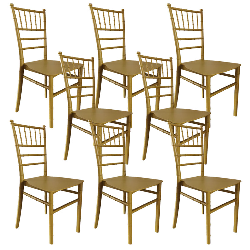 Glam Kitchen Armless Dining Side Chairs Stacking Side Chairs