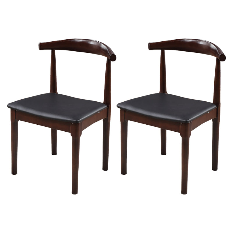 Wood Kitchen Dining Armless Chair Contemporary Upholstered Dining Chair
