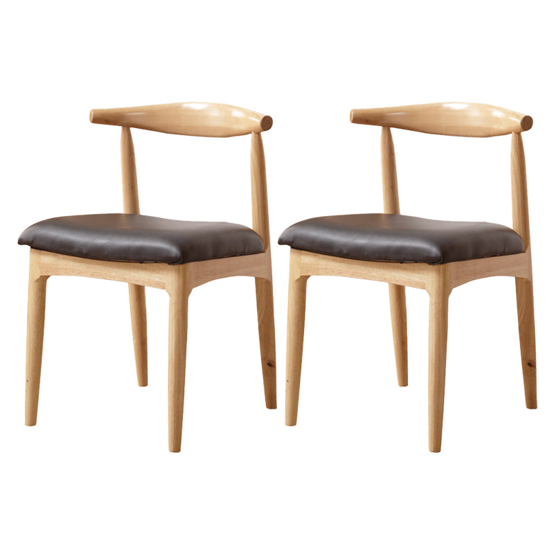 Wood Kitchen Dining Armless Chair Contemporary Upholstered Dining Chair