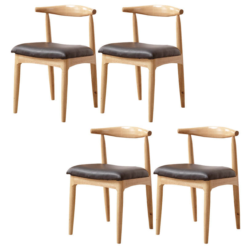 Wood Kitchen Dining Armless Chair Contemporary Upholstered Dining Chair