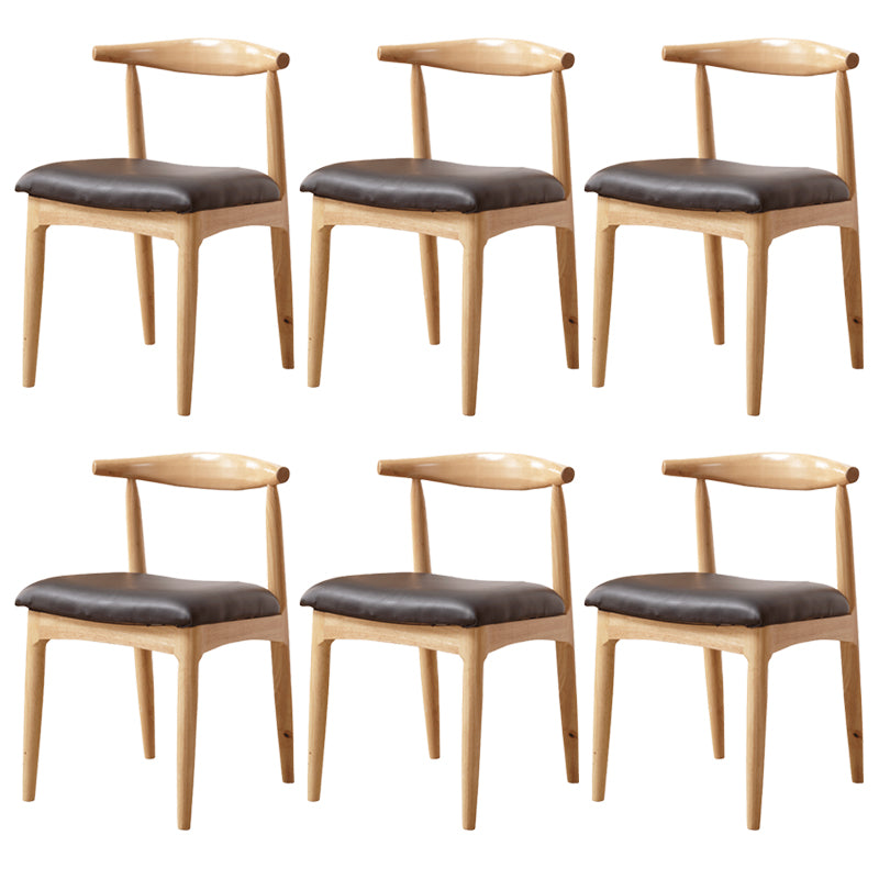 Wood Kitchen Dining Armless Chair Contemporary Upholstered Dining Chair