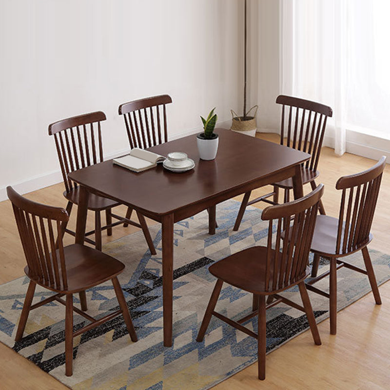 Contemporary Kitchen Dining Side Chairs Wood Slat Back Side Chairs