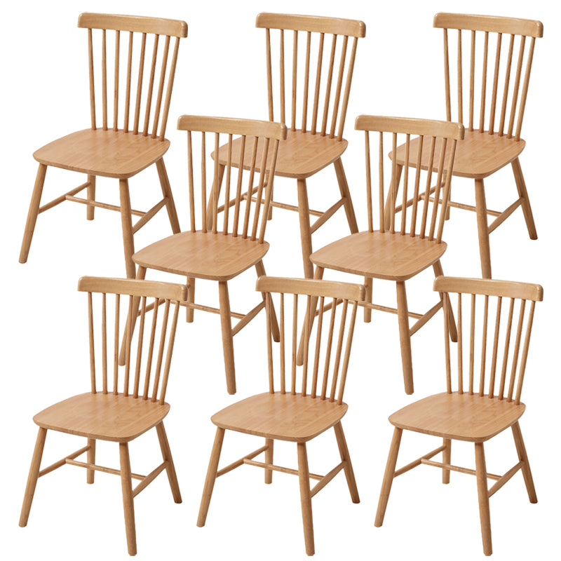 Contemporary Kitchen Dining Side Chairs Wood Slat Back Side Chairs