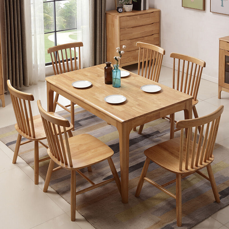 Contemporary Kitchen Dining Side Chairs Wood Slat Back Side Chairs