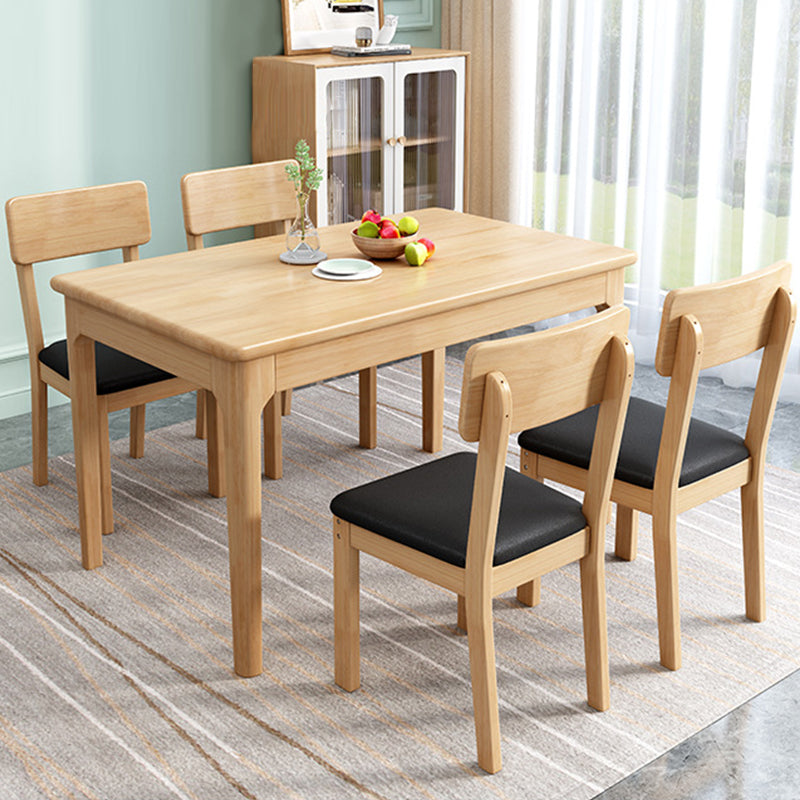 Contemporary Kitchen Dining Side Chair Wood Open Back Dining Side Chair