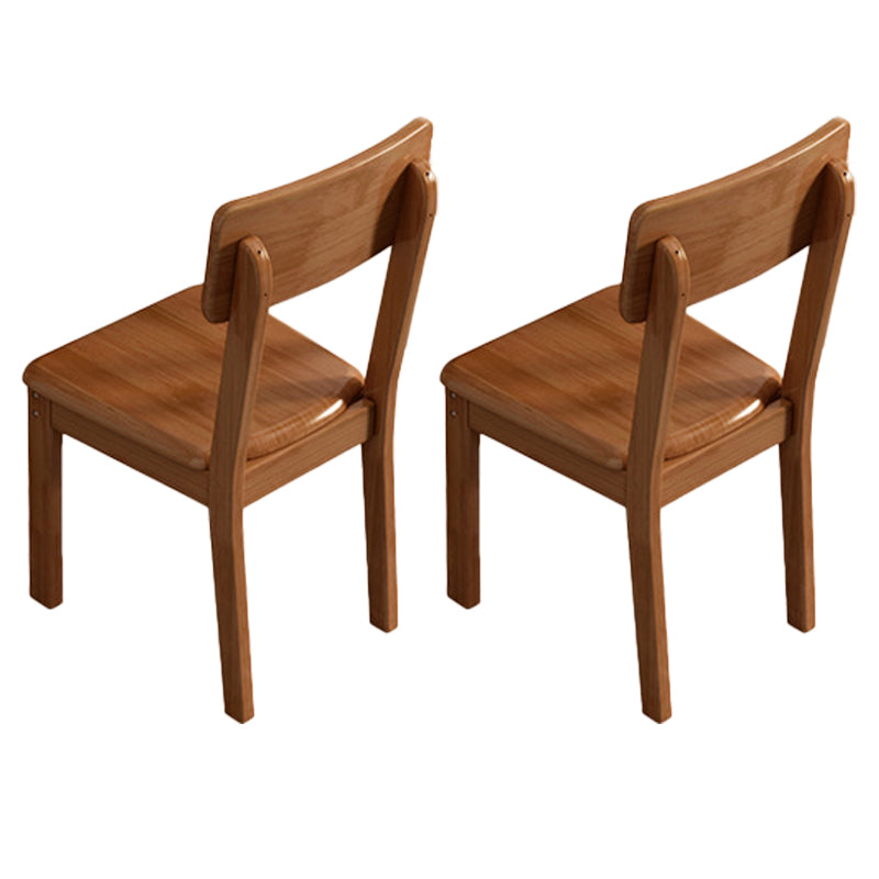 Contemporary Kitchen Dining Side Chair Wood Open Back Dining Side Chair