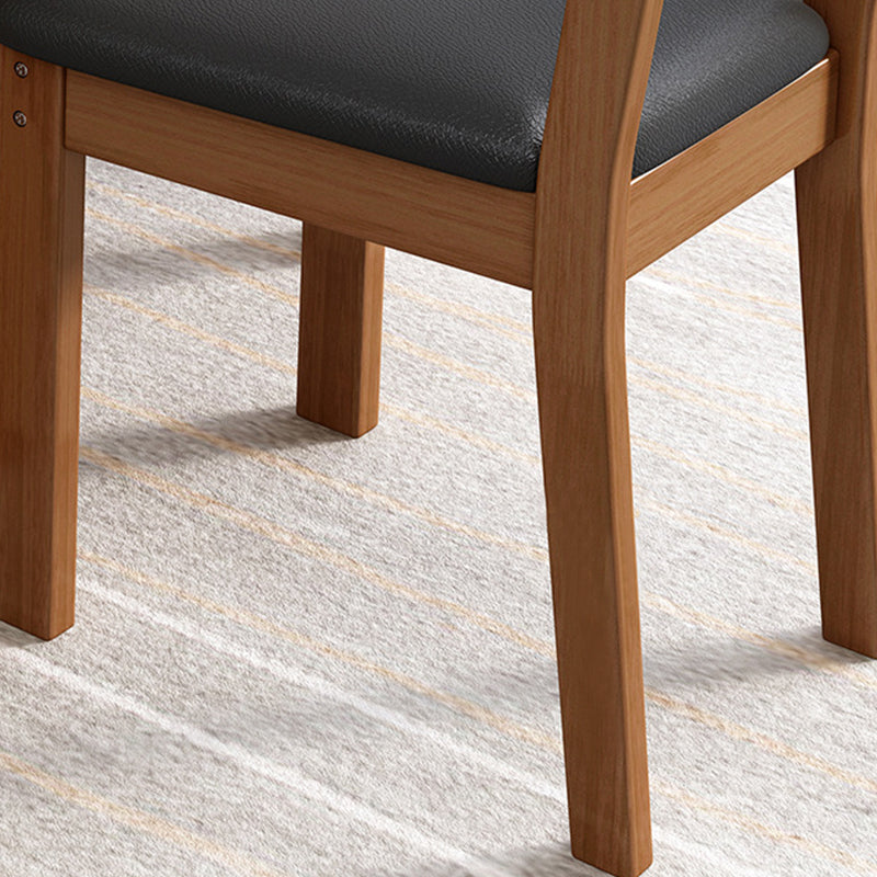 Contemporary Kitchen Dining Side Chair Wood Open Back Dining Side Chair