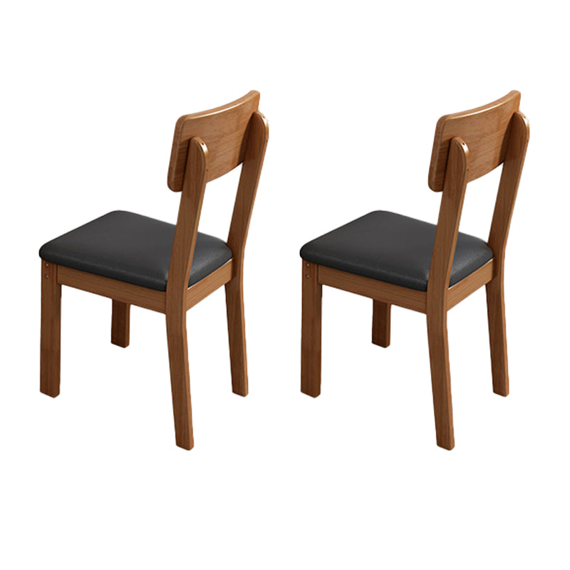 Contemporary Kitchen Dining Side Chair Wood Open Back Dining Side Chair