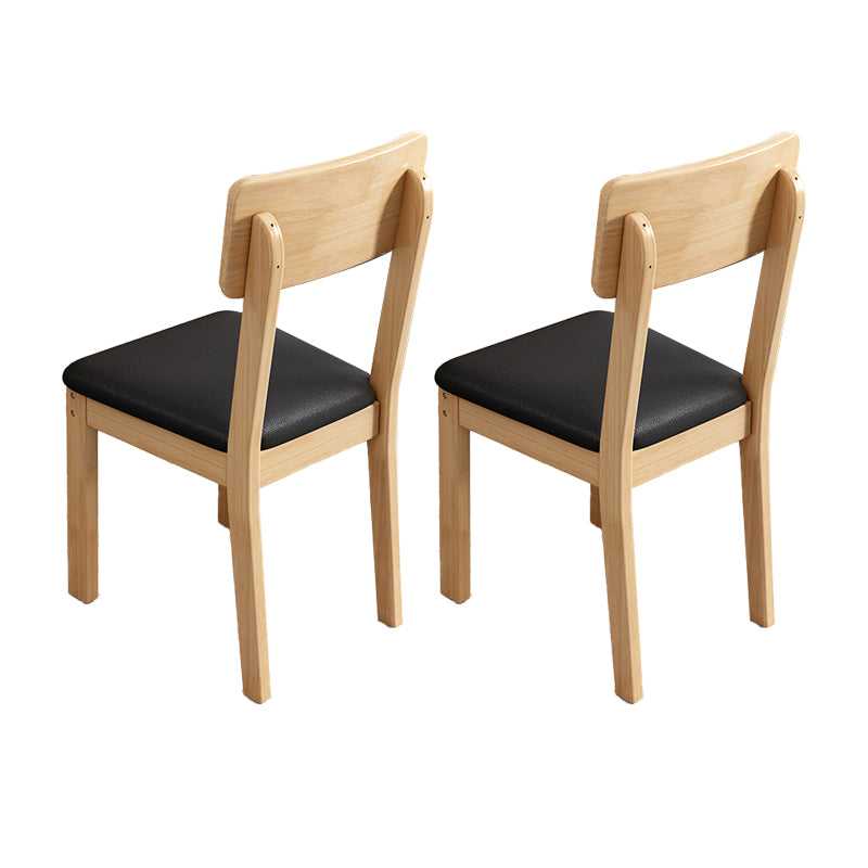 Contemporary Kitchen Dining Side Chair Wood Open Back Dining Side Chair