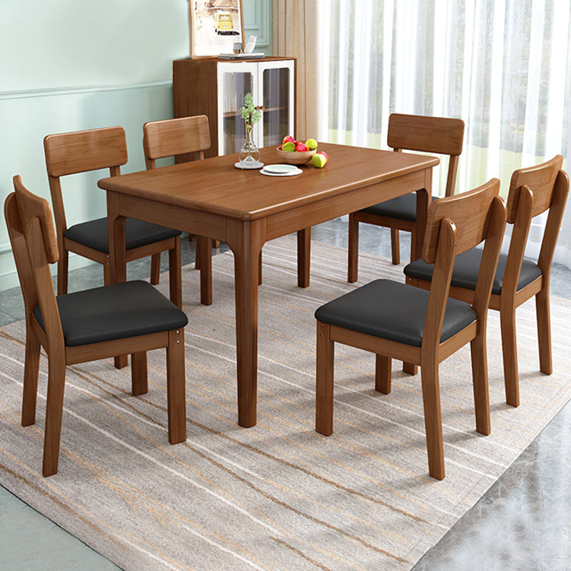 Contemporary Kitchen Dining Side Chair Wood Open Back Dining Side Chair