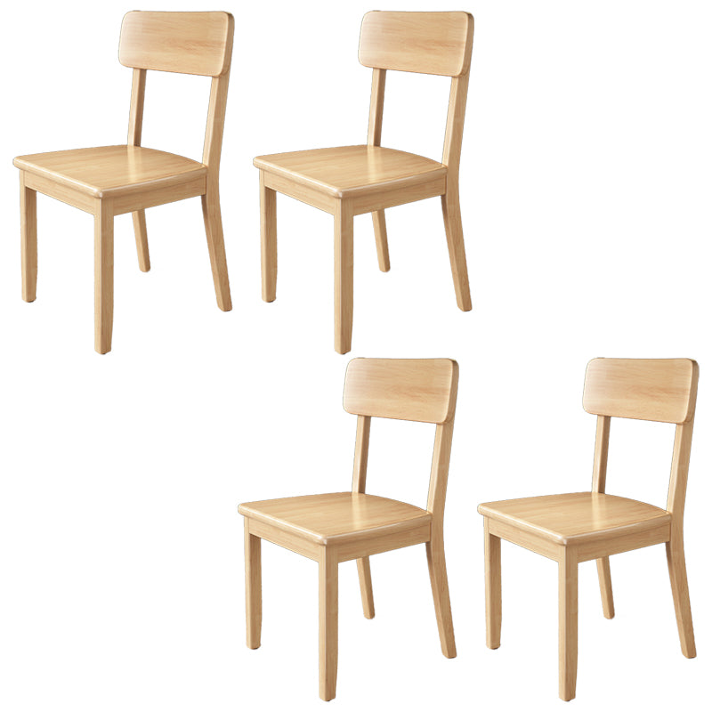 Contemporary Kitchen Dining Side Chair Wood Open Back Dining Side Chair