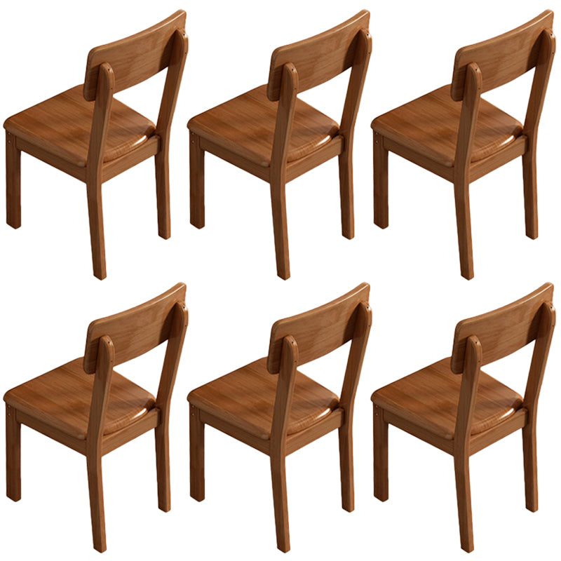 Contemporary Kitchen Dining Side Chair Wood Open Back Dining Side Chair