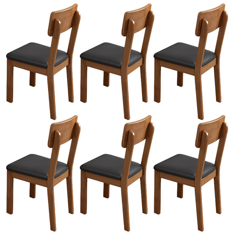 Contemporary Kitchen Dining Side Chair Wood Open Back Dining Side Chair
