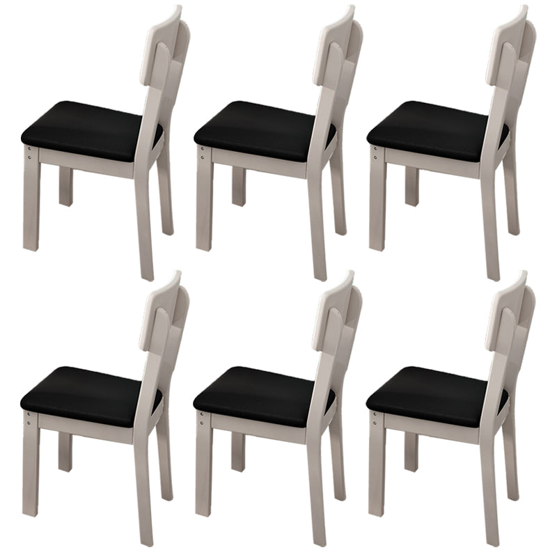 Contemporary Kitchen Dining Side Chair Wood Open Back Dining Side Chair