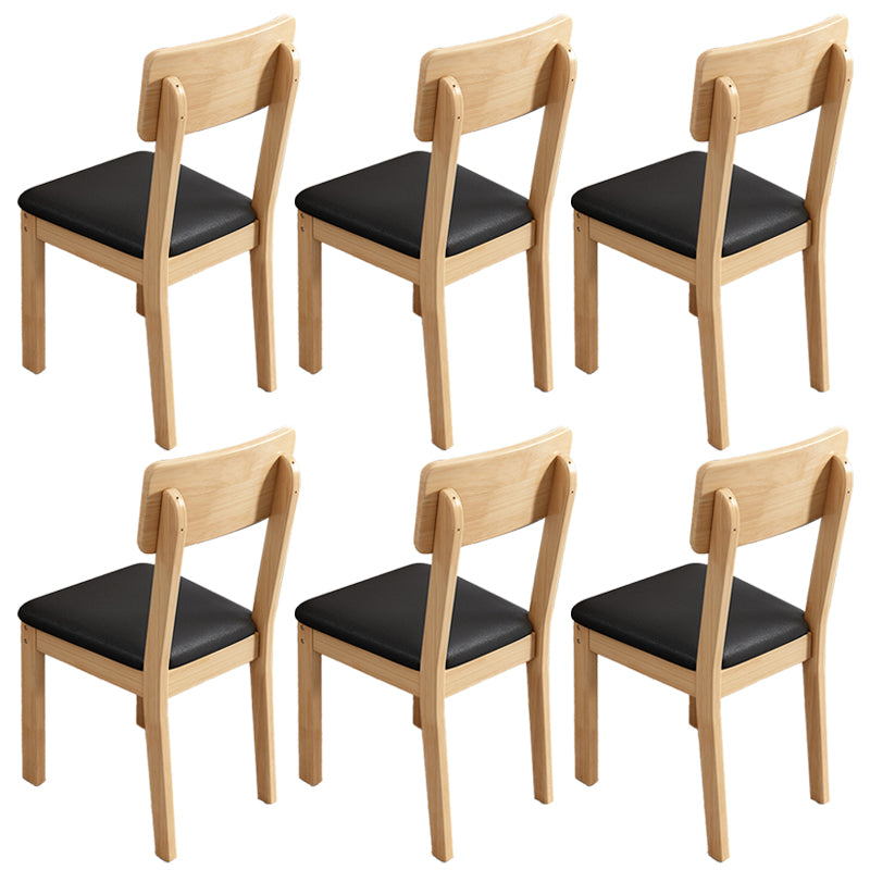 Contemporary Kitchen Dining Side Chair Wood Open Back Dining Side Chair