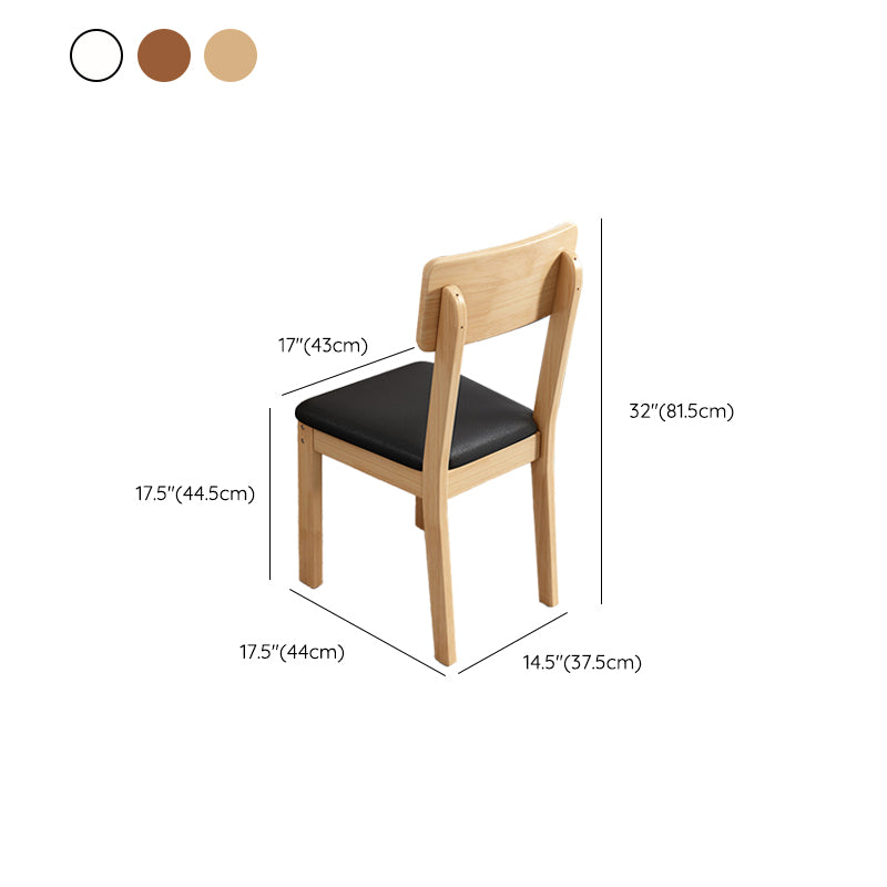 Contemporary Kitchen Dining Side Chair Wood Open Back Dining Side Chair