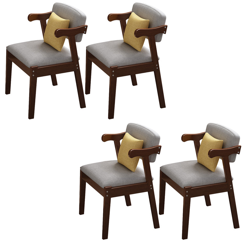 Wood Kitchen Dining Arm Chair Contemporary Upholstered Dining Chair