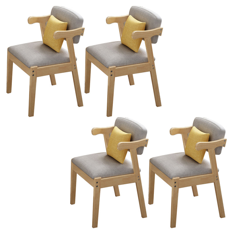 Wood Kitchen Dining Arm Chair Contemporary Upholstered Dining Chair