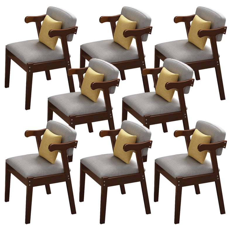Wood Kitchen Dining Arm Chair Contemporary Upholstered Dining Chair