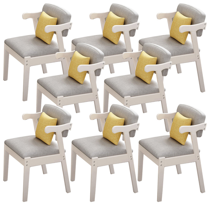 Wood Kitchen Dining Arm Chair Contemporary Upholstered Dining Chair