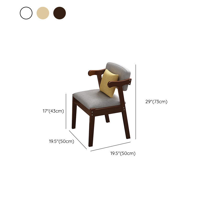 Wood Kitchen Dining Arm Chair Contemporary Upholstered Dining Chair