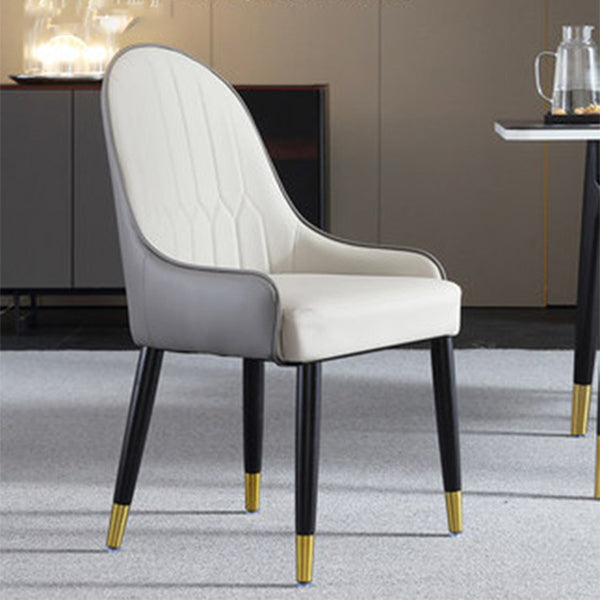 Glam Parsons Chairs Upholstered Dining Chairs with Wood Legs