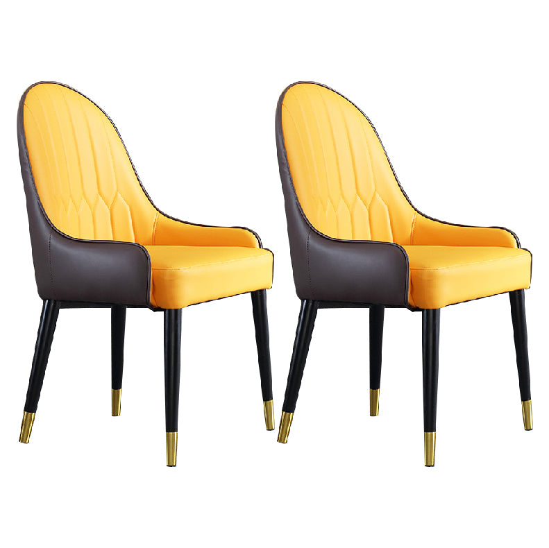Glam Parsons Chairs Upholstered Dining Chairs with Wood Legs