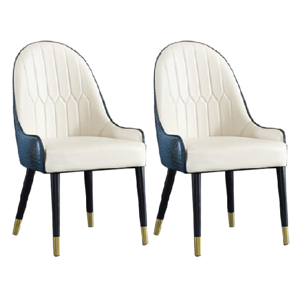 Glam Parsons Chairs Upholstered Dining Chairs with Wood Legs