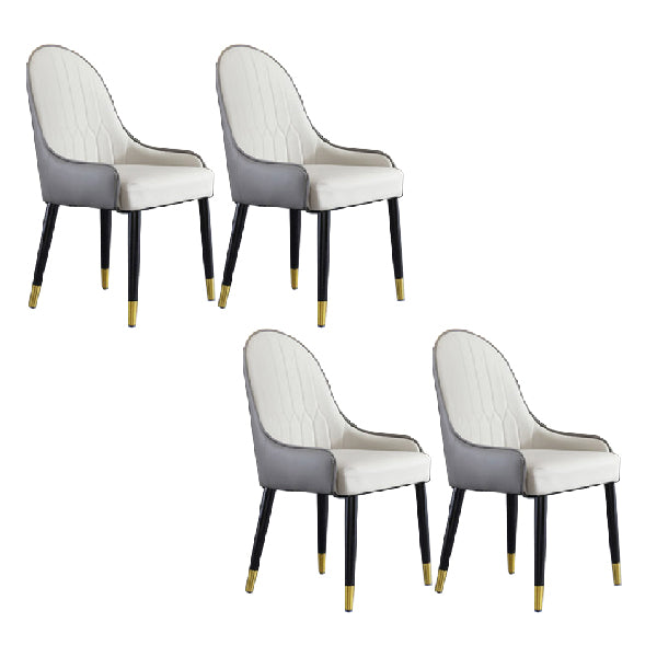 Glam Parsons Chairs Upholstered Dining Chairs with Wood Legs