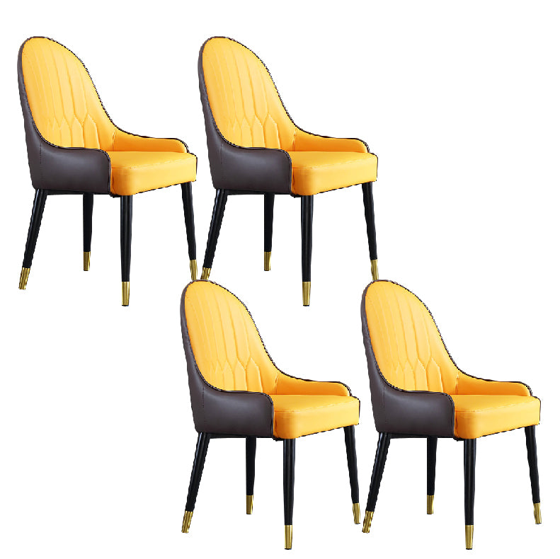Glam Parsons Chairs Upholstered Dining Chairs with Wood Legs