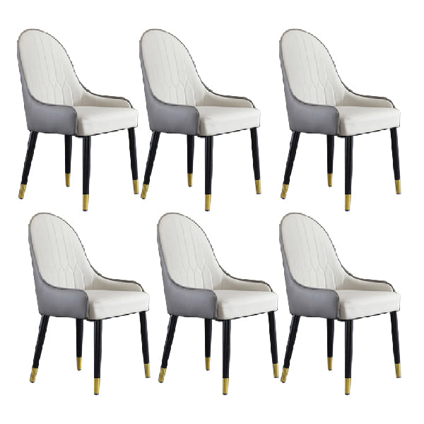 Glam Parsons Chairs Upholstered Dining Chairs with Wood Legs