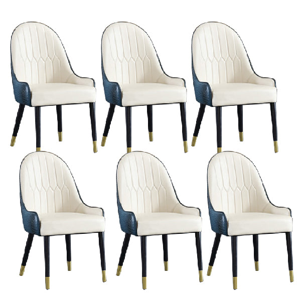 Glam Parsons Chairs Upholstered Dining Chairs with Wood Legs