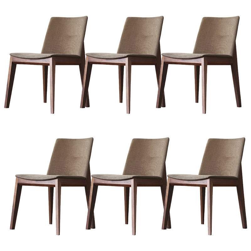 Wood Kitchen Armless Dining Chairs Contemporary Parsons Chairs