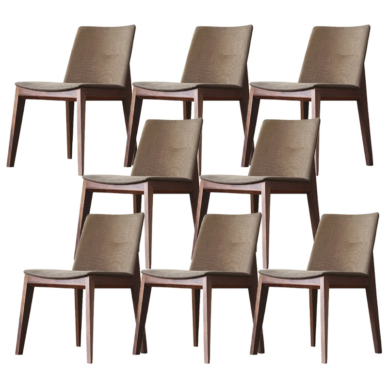 Wood Kitchen Armless Dining Chairs Contemporary Parsons Chairs