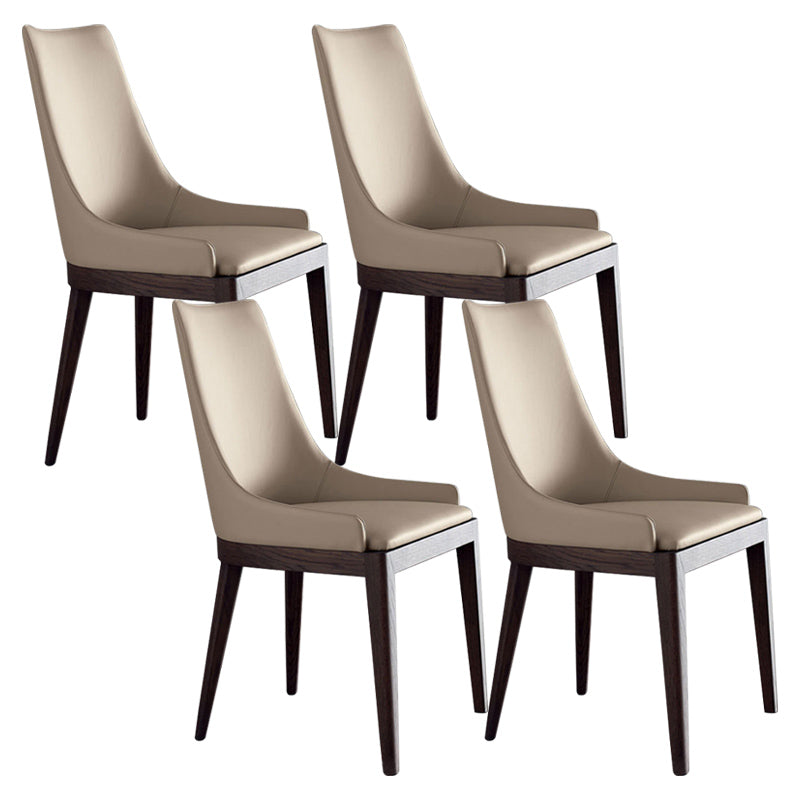 Wood Kitchen Dining Side Chair Contemporary Upholstered Dining Chair